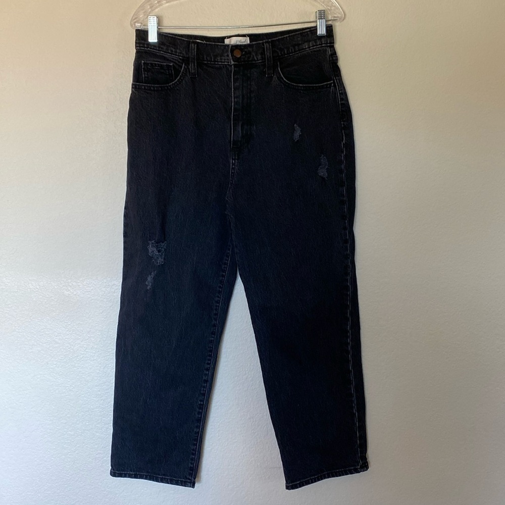 Universal Thread jeans vintage straight women’s 10 ten short black distressed